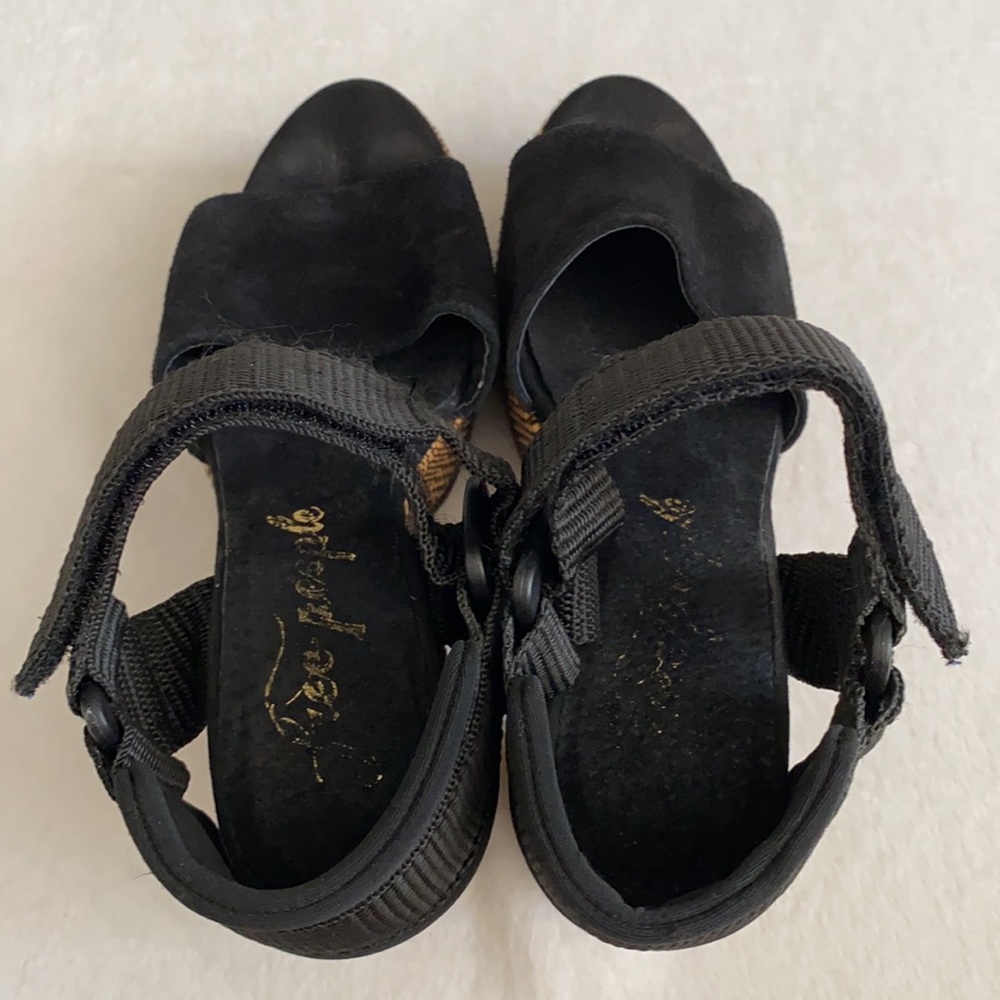 {FP} Free People | Sport Society Suede Sandal Strap Woven Block Heel Platform 9 - Picture 9 of 16